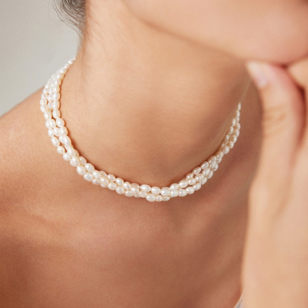 Multi Circle Pearl Necklace