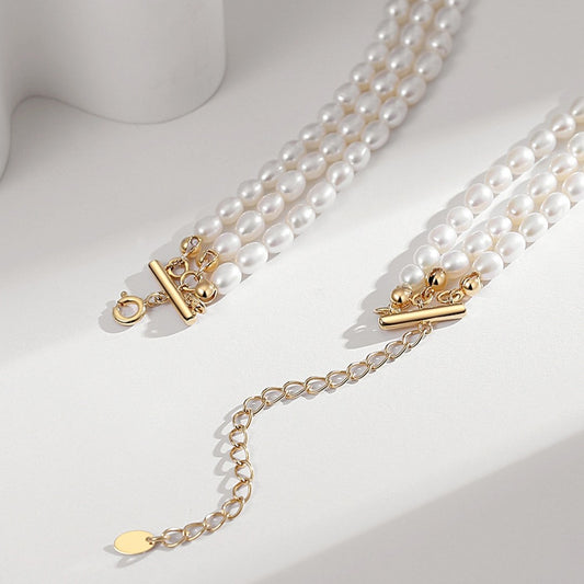 Multi Circle Pearl Necklace