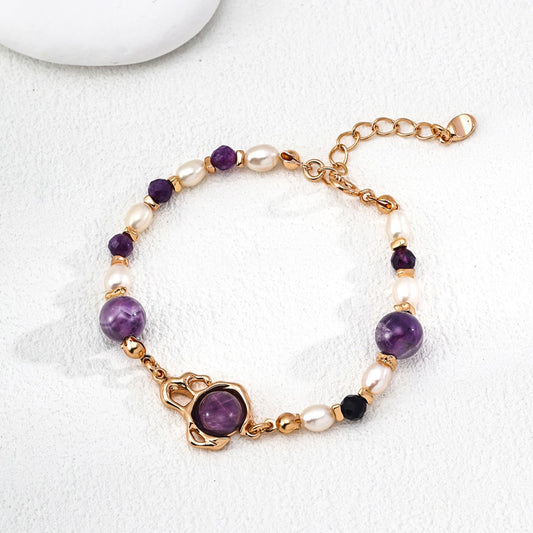 Amethyst&Pearl Bracelet