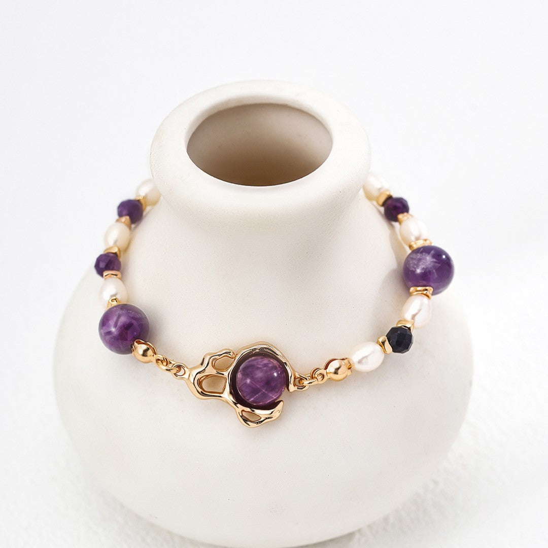 Amethyst&Pearl Bracelet