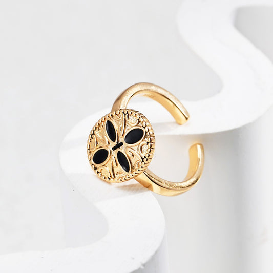 Black Enamel Ring Ⅲ