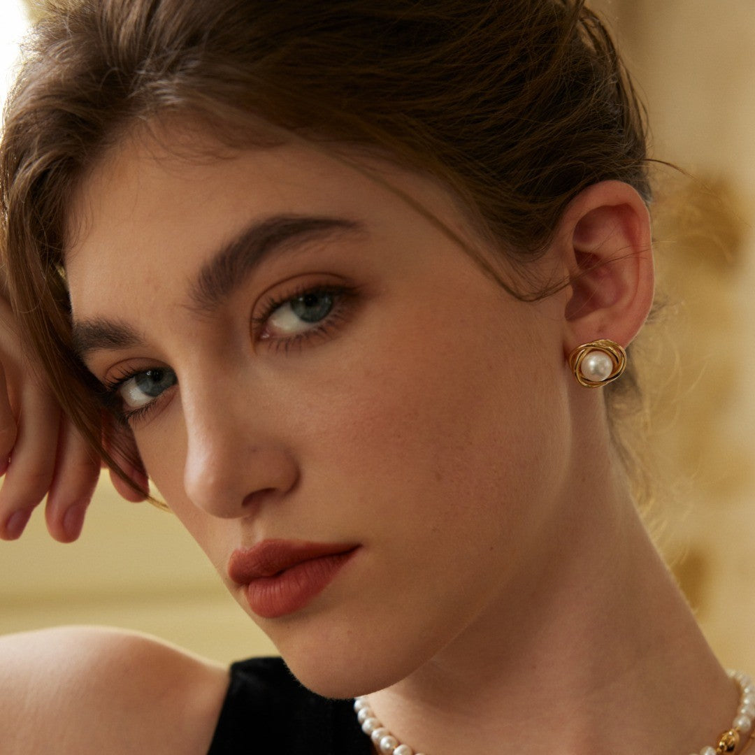 Pearl Stud Earrings Ⅱ