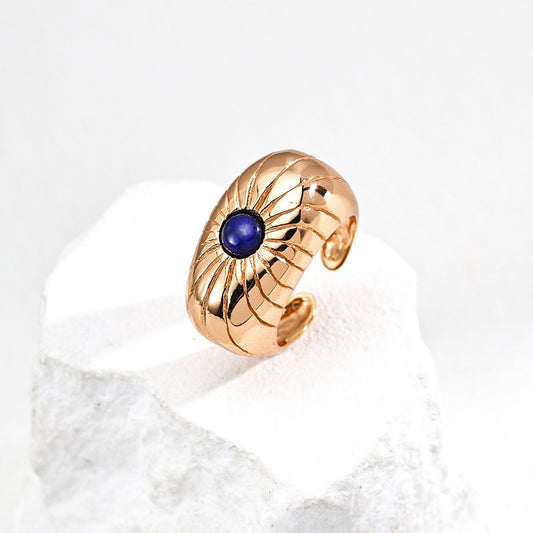 Lapis Lazuli/Shell bead Ring