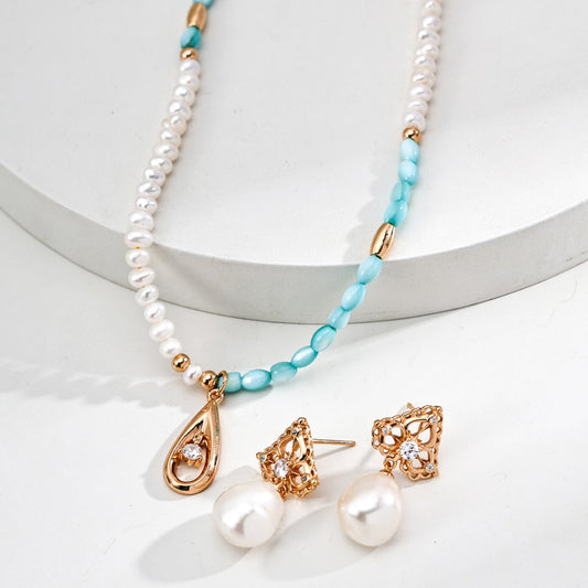 Pearl&Zircon Jewelry Set Ⅱ