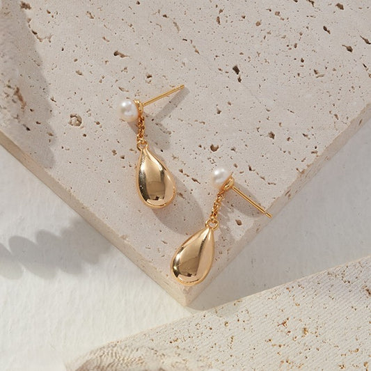 Water Droplet Shaped  Pendant Earrings