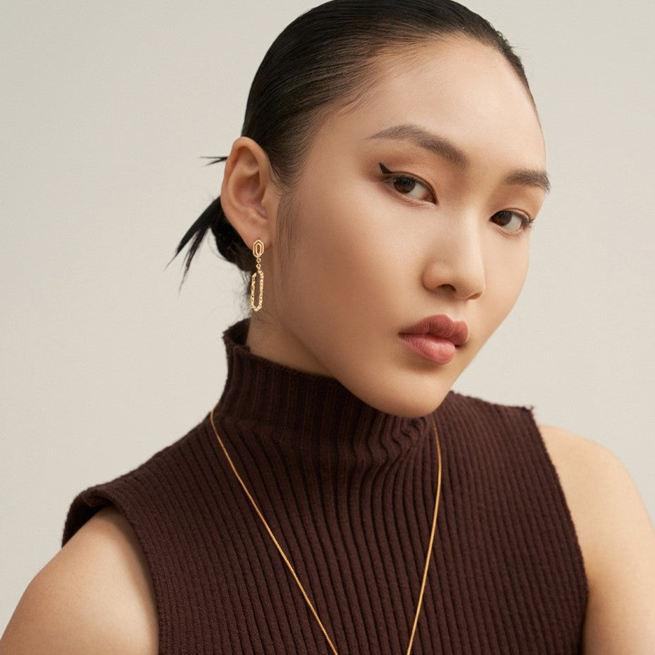 Pin Shaped Earrings