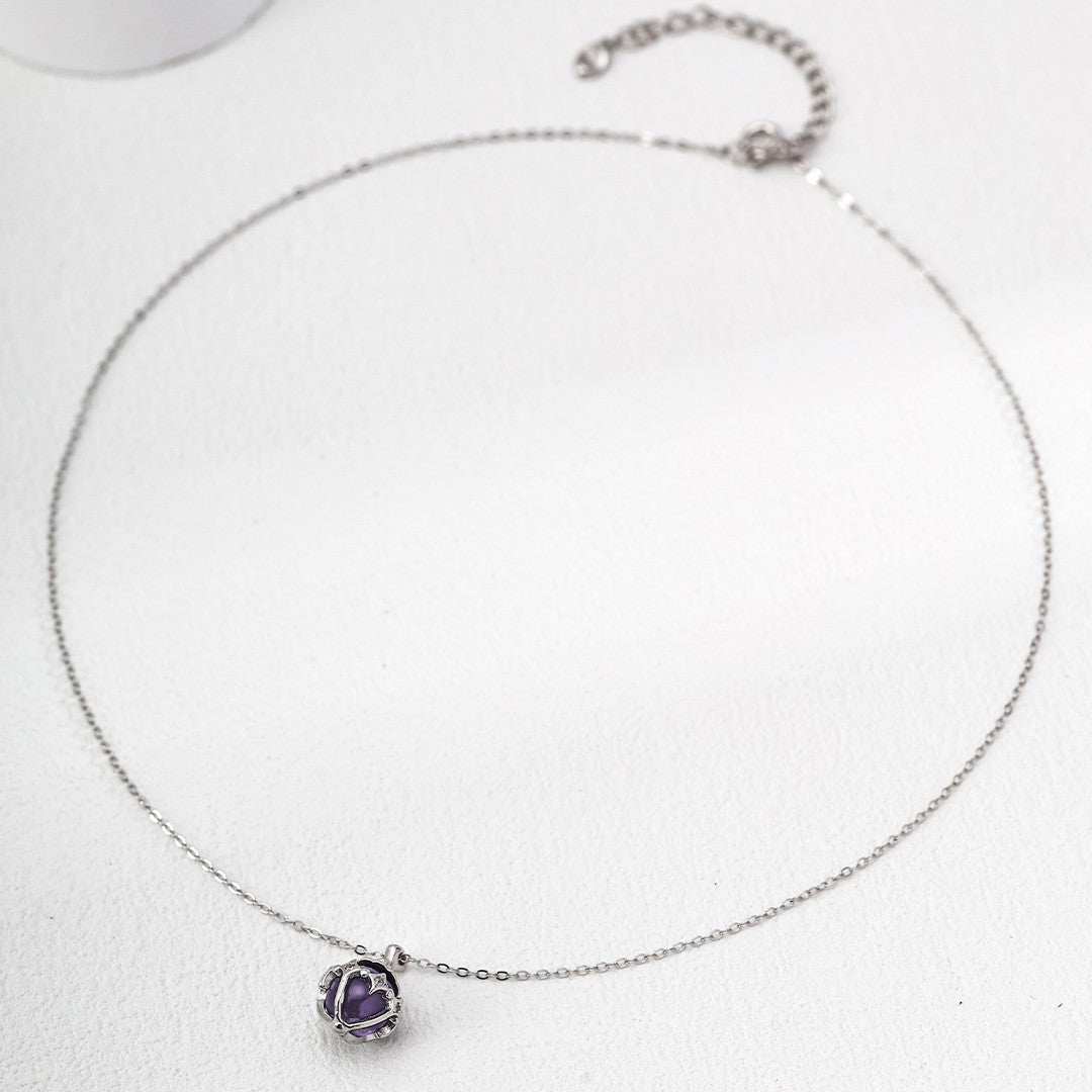 Amethyst/Azurite Pendant Necklace