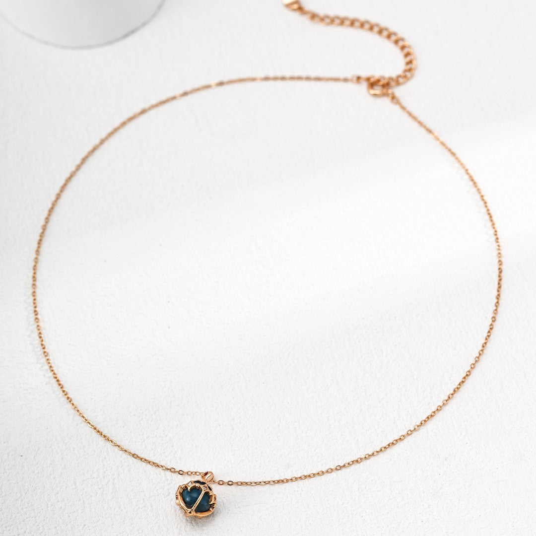 Amethyst/Azurite Pendant Necklace