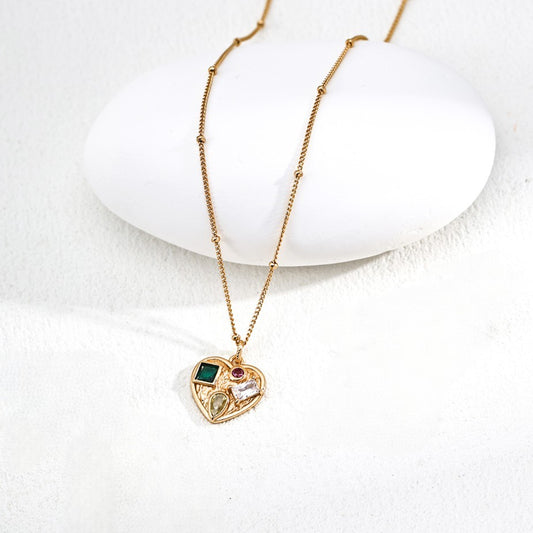 Heart Shaped Pendant  Necklace Ⅳ