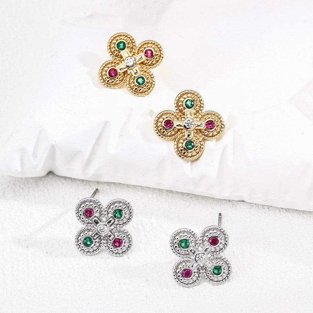 Multicolor Zircon Earrings