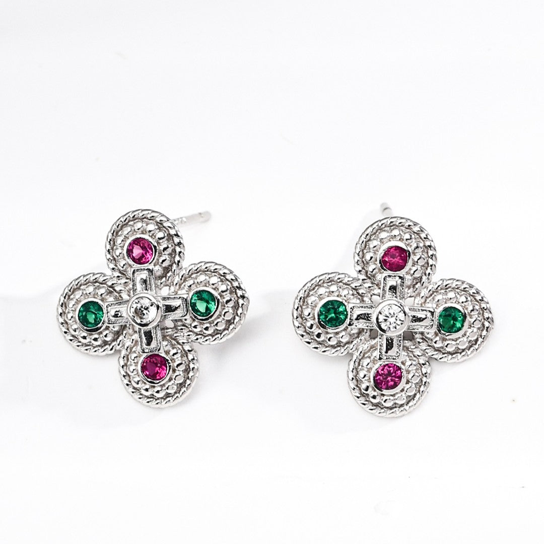 Multicolor Zircon Earrings
