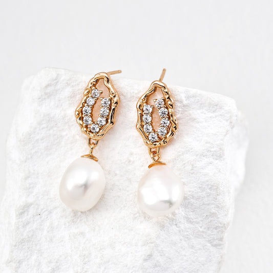 Pearl Pendant Earrings Ⅹ