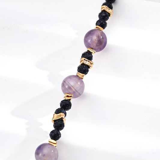 Amethyst&Blue Cinnabar Bracelet