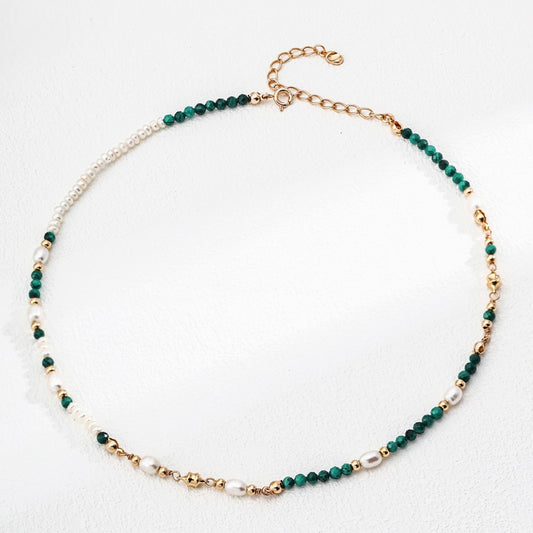 Malachite&Pearl Necklace Ⅱ