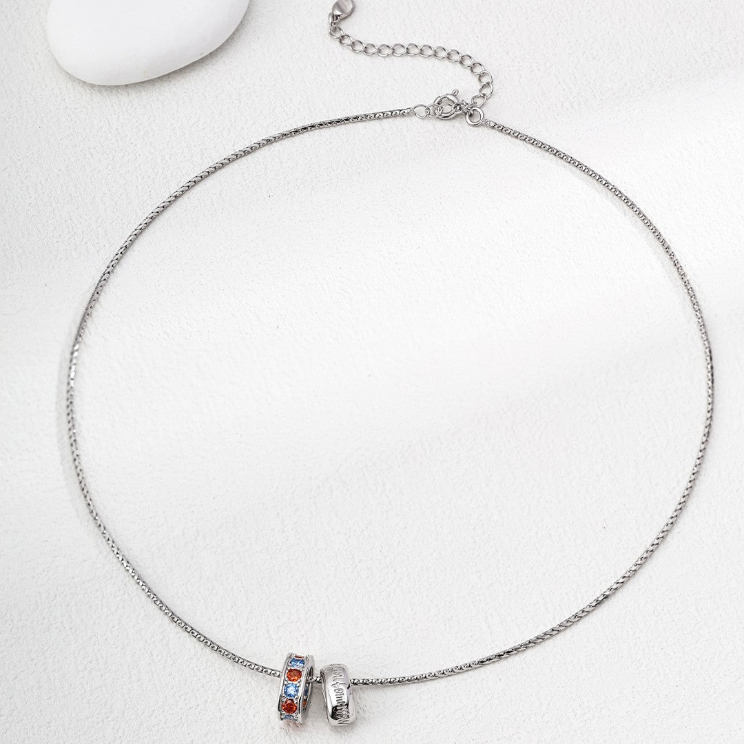 Double Ring Pendant Necklace