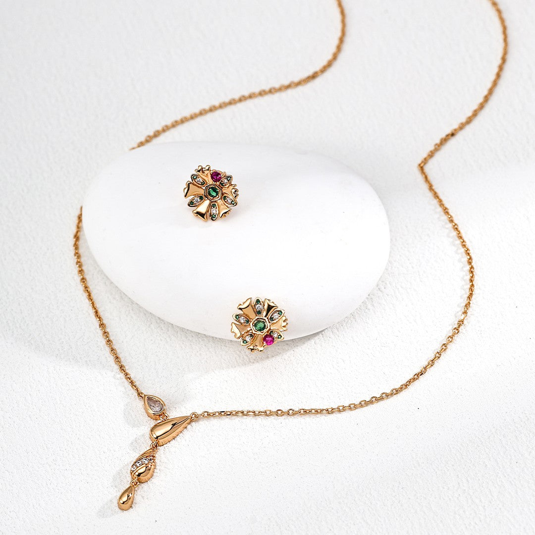 Water Droplet Pendant necklace