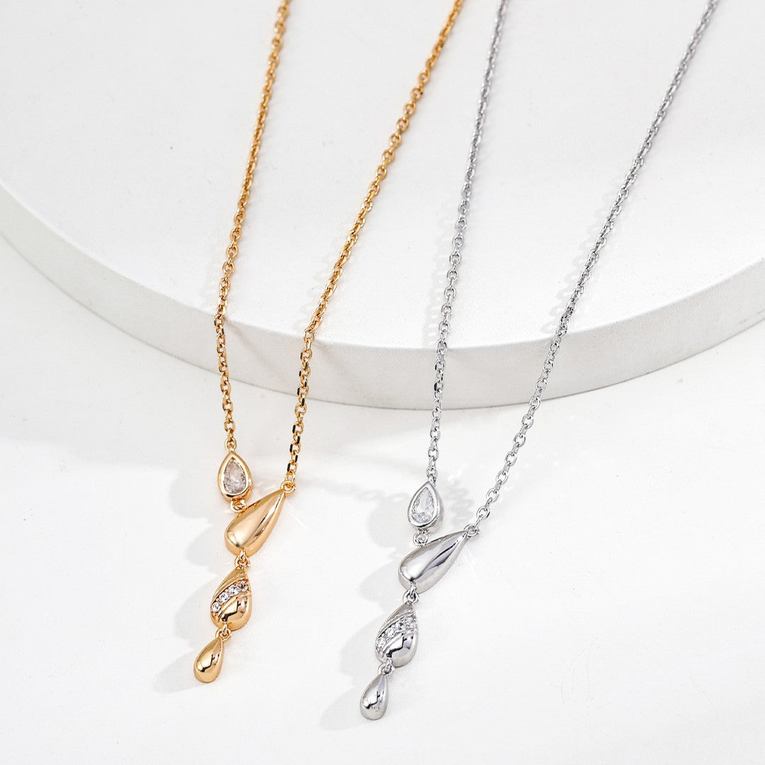 Water Droplet Pendant necklace