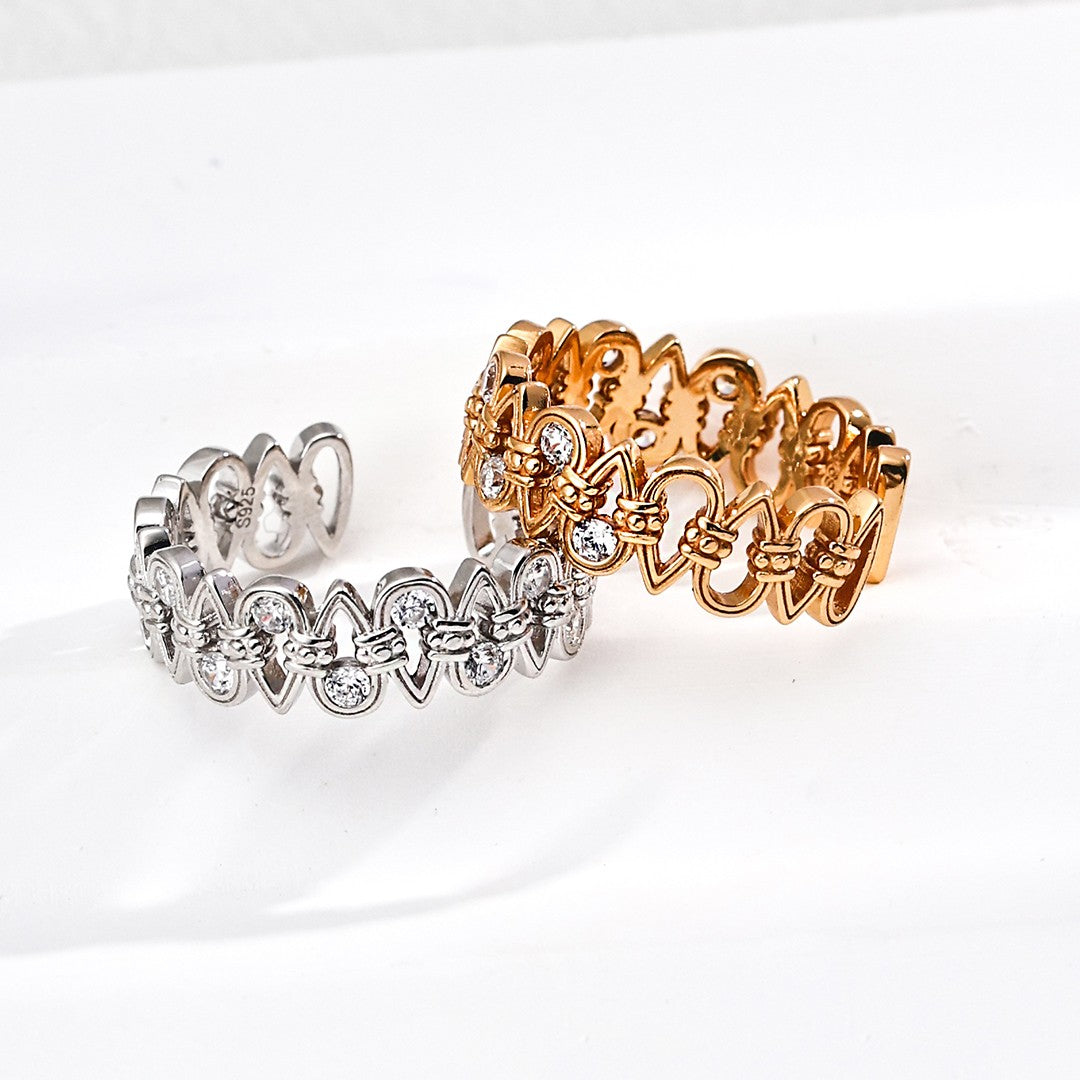 Synthetic Zircon Inlaid Ring Ⅲ