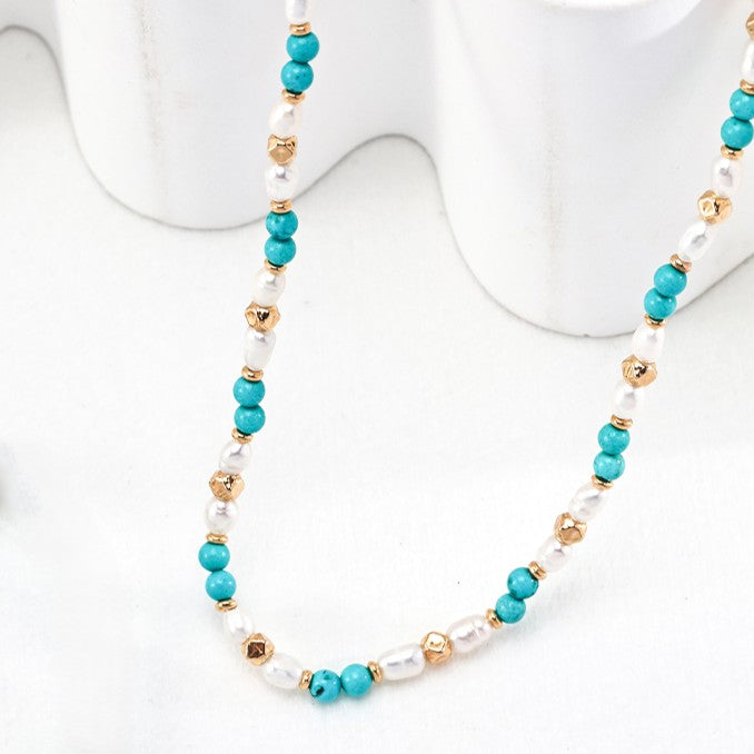 Turquoise&Pearl Necklace