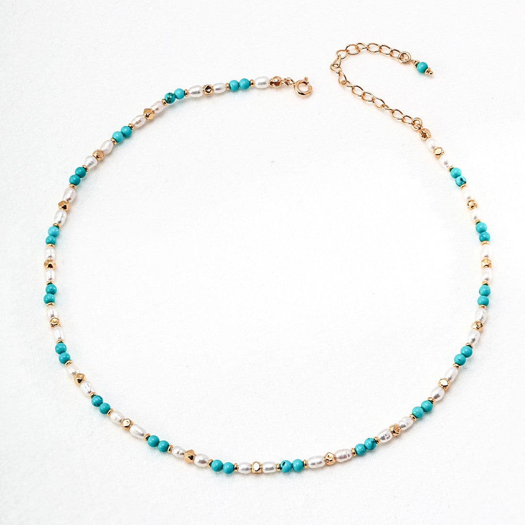 Turquoise&Pearl Necklace