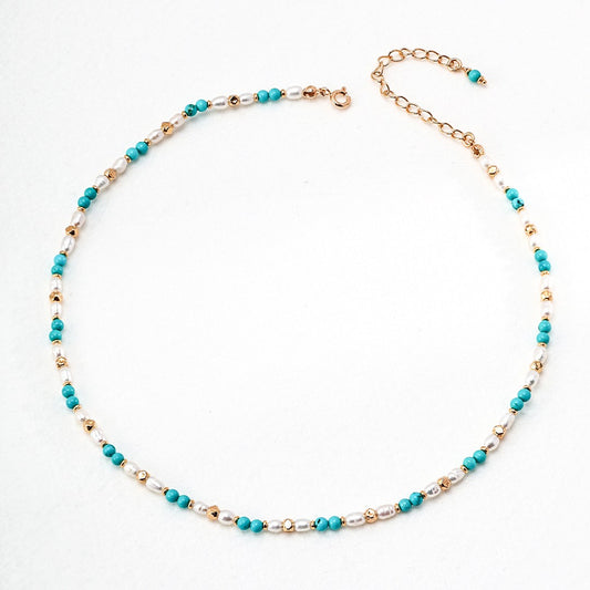 Turquoise&Pearl Necklace