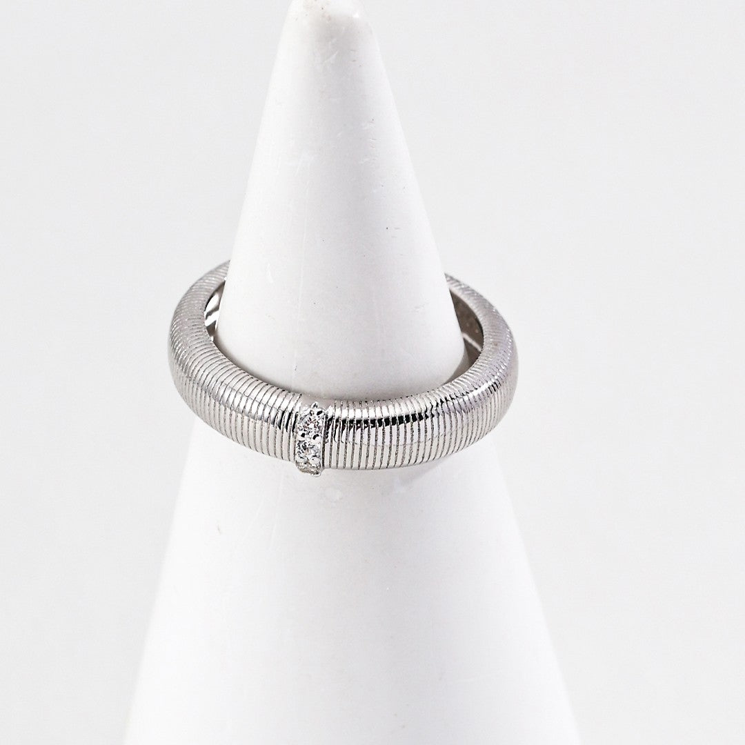 Synthetic Zircon Inlaid Ring Ⅳ