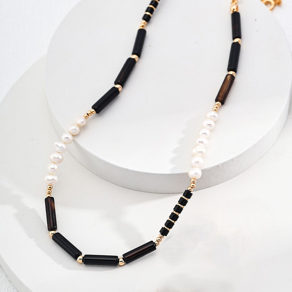 Onyx&Pearl Necklace