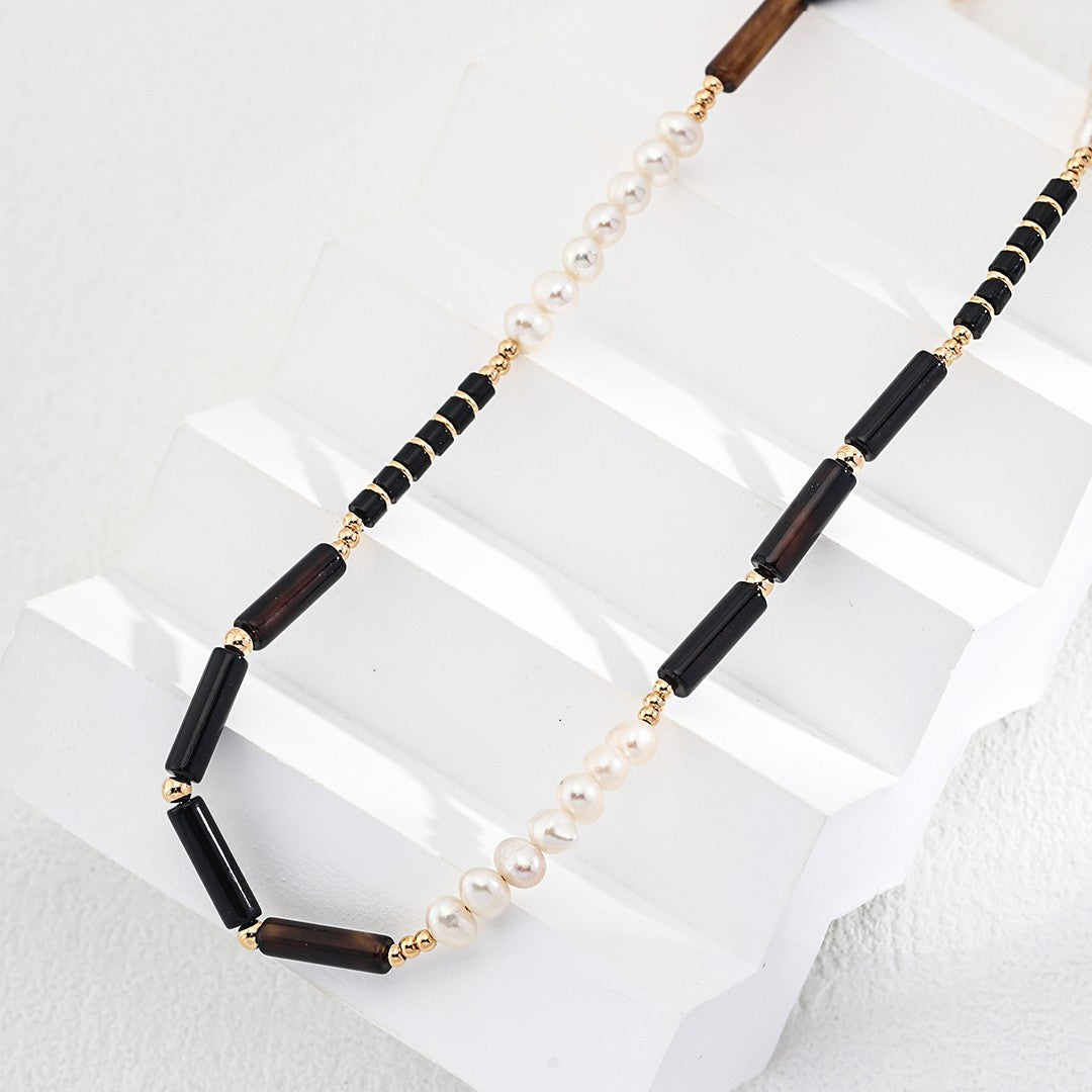 Onyx&Pearl Necklace