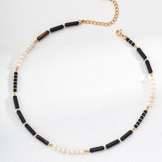 Onyx&Pearl Necklace