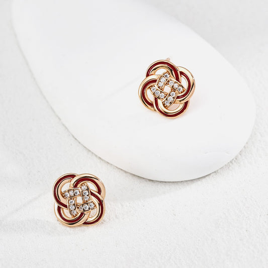 Red Enamel Earrings Ⅳ