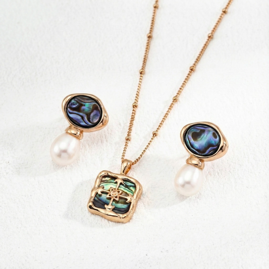 Rainbow Shell Jewelry Set