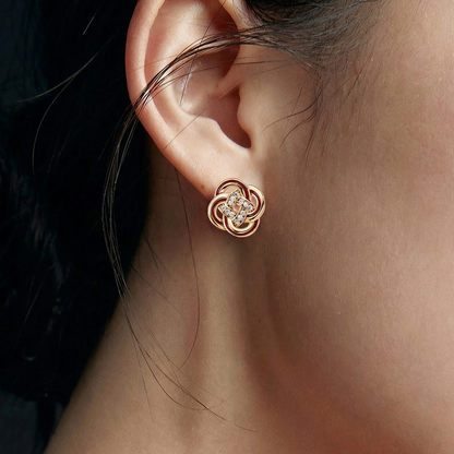 Red Enamel Earrings Ⅳ