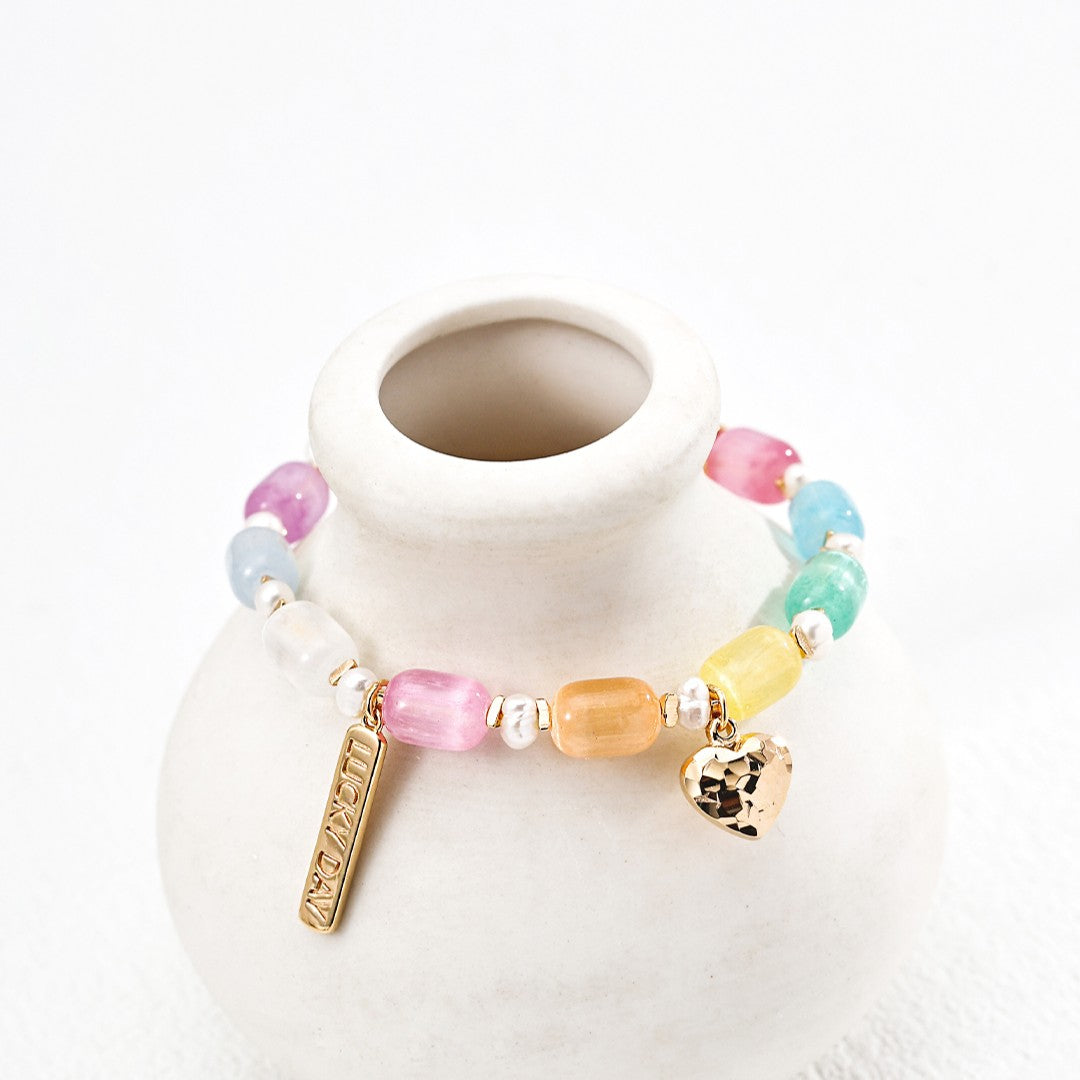 Colorful Opal＆Pearl Bracelet