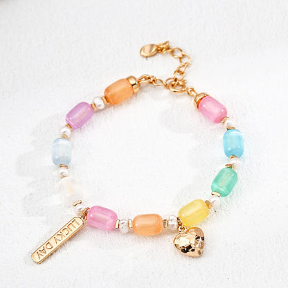 Colorful Opal＆Pearl Bracelet