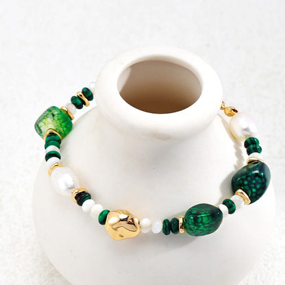 Pearl＆Green Agate Bracelet
