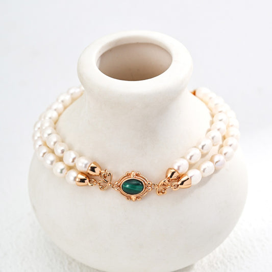 Pearl＆Malachite Bracelet Ⅰ