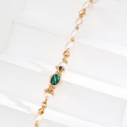Malachite＆Pearl Necklace Ⅰ