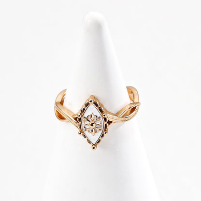 White Enamel Ring