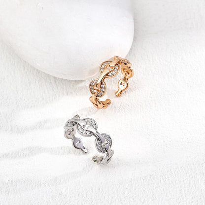 Circular Zircon Ring