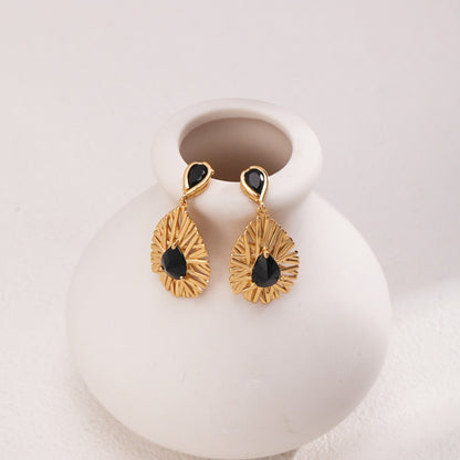 Black Zircon Earrings