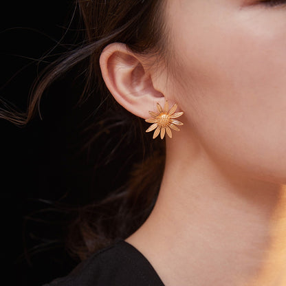 Flower Shaped Stud Earrings