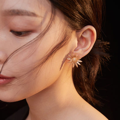 Flower Shaped Stud Earrings