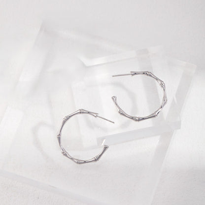 Bamboo Circular Earrings