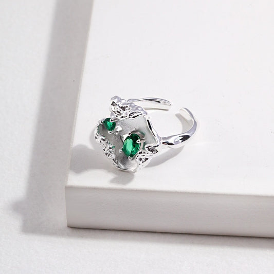 Leaf Shaped Zircon Ring