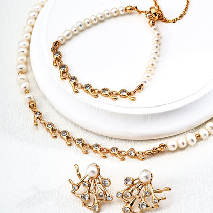 Pearl＆Zircon Jewelry Set