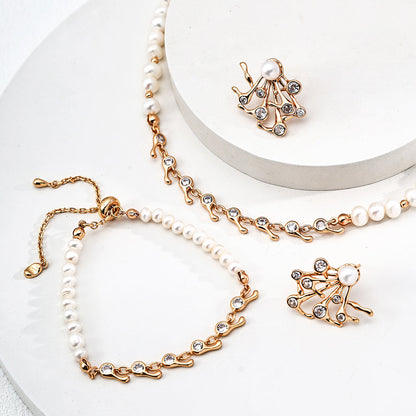 Pearl＆Zircon Jewelry Set