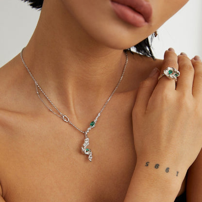 Zircon Inaid Jewelry Set