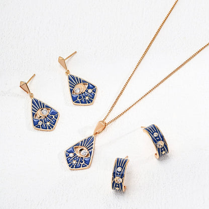 Blue Enamel Jewelry SetⅠ