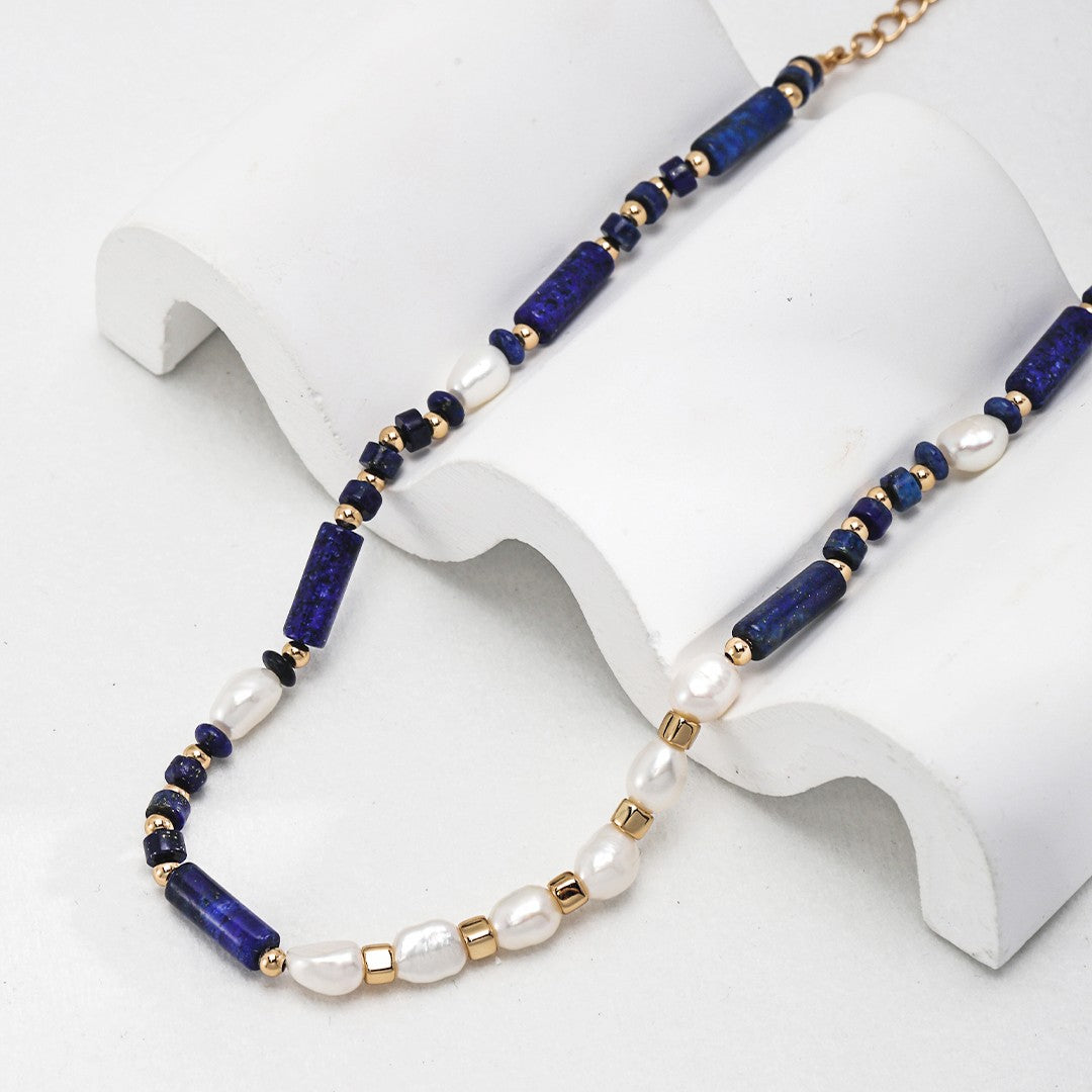 Lapis Lazuli＆Pearl Necklace