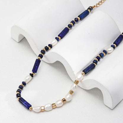 Lapis Lazuli＆Pearl Necklace